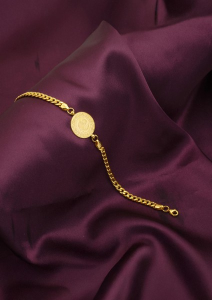 Gurmet Zincirli 14 Ayar Altın Çeyrekli Bileklik indirimleri