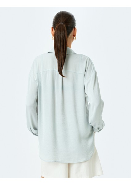 Klasik Yaka Uzun Kollu Oversize Gömlek