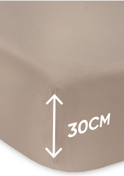 Penye Lastikli Çarşaf Pamuklu Jersey Tek Kişilik 100X200CM Bordo