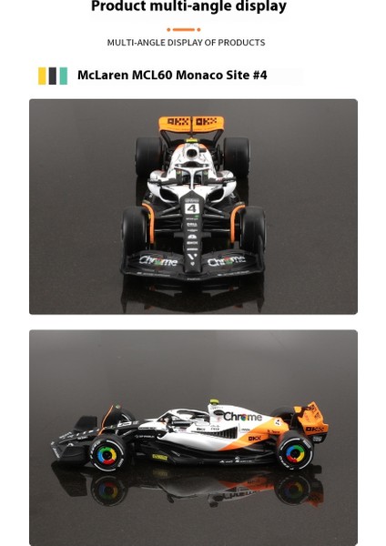 1:43 Mclaren F1 Araba Modeli MCL60 Metal Yarış Arabası Modeli (Yurt Dışından) modelleri