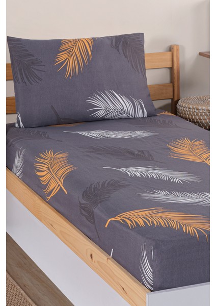 Pes Lastikli Çarşaf Seti Tek Kişilik Olivia Altın-Gri fiyatları