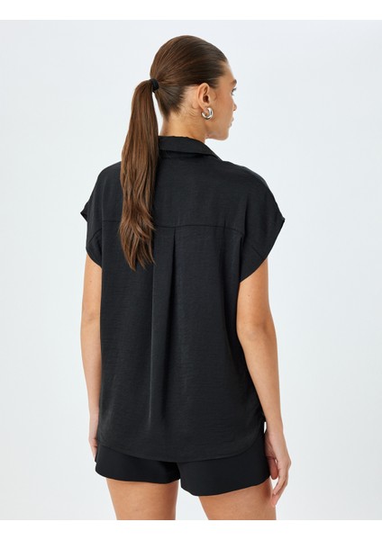 Klasik Yaka Düğmeli Kolsuz Gömlek fırsatları