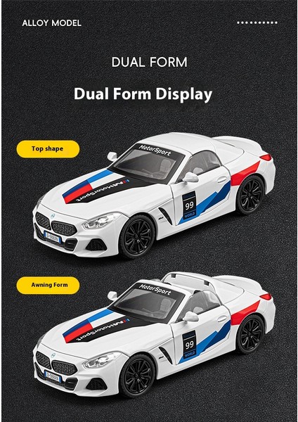 1:22 Bmw Z4 Cabrio Katlanabilir Tavan Gizli Alaşımlı Araba Modeli (Yurt Dışından)