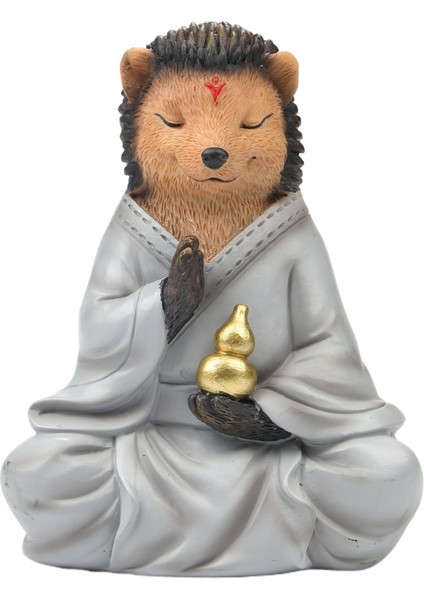 Meditasyon Kirpi Oturan Meditasyon Küçük Süs Kutsama Dekorasyonu (Yurt Dışından)