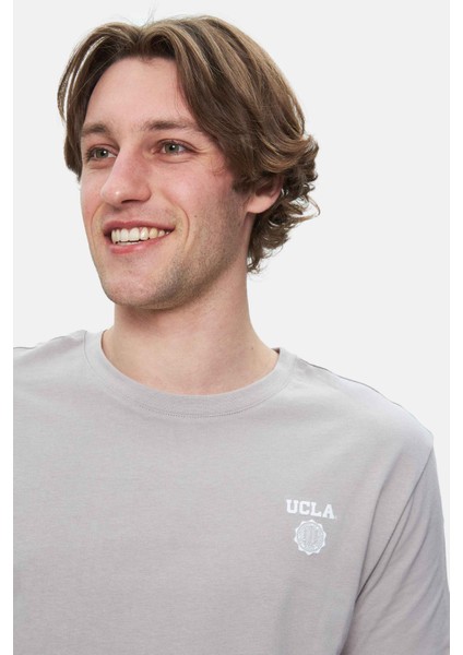 Bass Kahverengi Bisiklet Yaka Baskılı Standard Fit Erkek Tshirt fiyatları