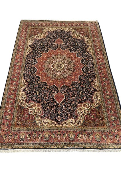 El Dokuma Sıfır Ladik Halısı 213 x 310 Lacivert %100 Yün Halısı