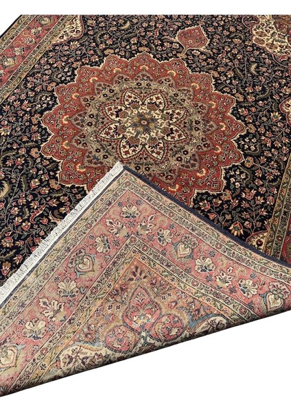 El Dokuma Sıfır Ladik Halısı 213 x 310 Lacivert %100 Yün Halısı