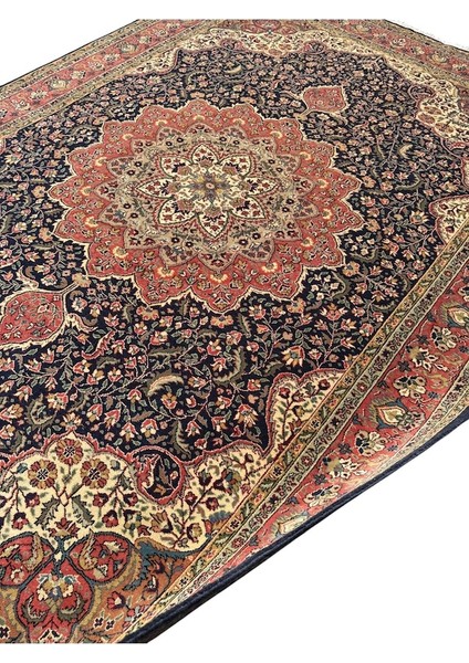 El Dokuma Sıfır Ladik Halısı 213 x 310 Lacivert %100 Yün Halısı