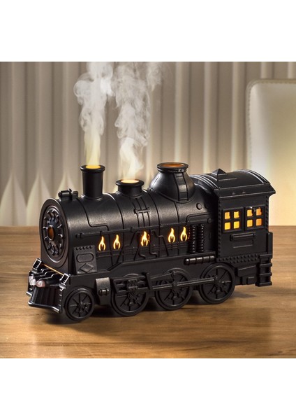 Uçucu Yağ Difüzörü, Uzaktan Kumandalı Aromaterapi Nemlendirici - Nostaljik Eski Tren Modeli
