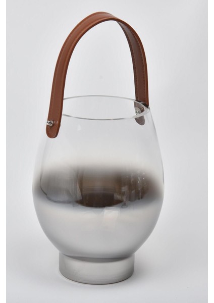Seta Vetro Smoke Deri Kayışlı Fener 20*20*26 cm