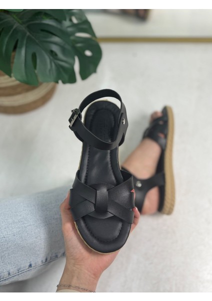 Günlük Kadın Sandalet Bilek Tokalı Yumuşak Rahat Ortopedik Alçak Tabanlı Esnek Ayakkabı 407