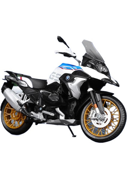 1: 12 Bmw R1250 Gs Alloy Simülatlı Motor Model Kollesyon Doğum Gün Hediye Beyaz 18*8*12 cm (Yurt Dışından)