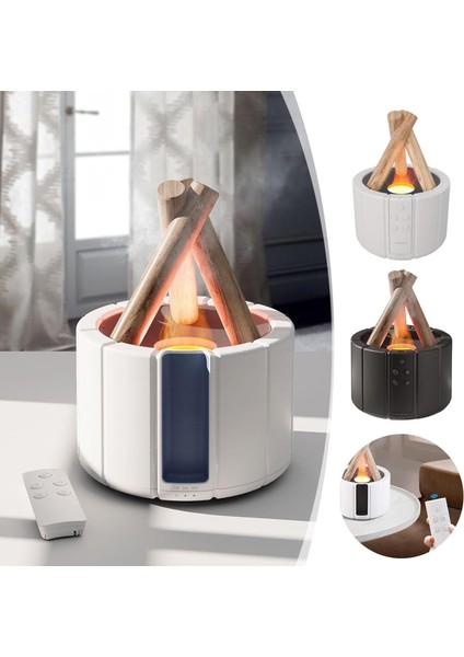 Hava Nemlendirici Buhar Makinesi Aroma Difüzörü - Kamp Ateşi Modeli