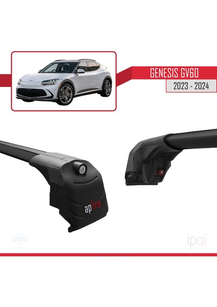 Genesis GV60 2023-2024 Arası ile Uyumlu Ace-2 Model Ara Atkı Tavan Barı Siyah 2 Adet