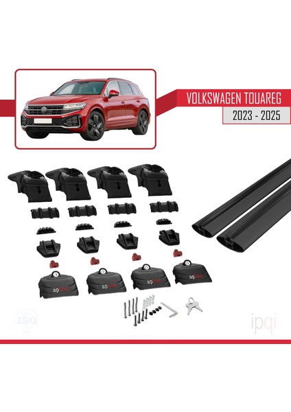 Vw Touareg 2023 ve Sonrası ile Uyumlu Ace-2 Model Ara Atkı Tavan Barı Siyah 2 Adet
