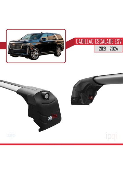 Cadillac Escalade Esv 2021-2024 Arası ile Uyumlu Ace-2 Model Ara Atkı Tavan Barı Gri 2 Adet