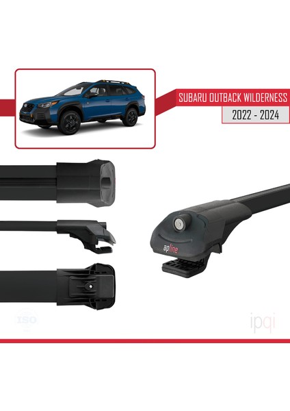 Subaru Outback Wilderness 2022-2024 Arası ile Uyumlu Ace-1 Ara Atkı Tavan Barı Siyah 2 Adet