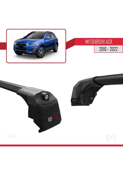 Mitsubishi Asx (Ga) 2010-2022 Arası ile Uyumlu Ace-2 Ara Atkı Tavan Barı Siyah 2 Adet