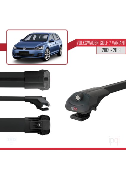 Volkswagen Golf 7 (5g) Variant 2013-2019 Arası ile Uyumlu Ace-1 Ara Atkı Tavan Barı Siyah 2 Adet