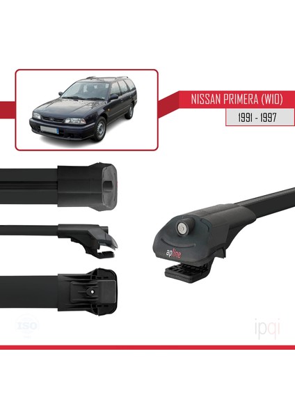 Nissan Primera (W10) Traveller 1991-1997 Arası ile Uyumlu Ace-1 Ara Atkı Tavan Barı Siyah 3 Adet