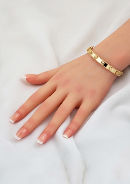 Yonca Parıltılı 14 Ayar Kelepçe Bilezik fiyatları