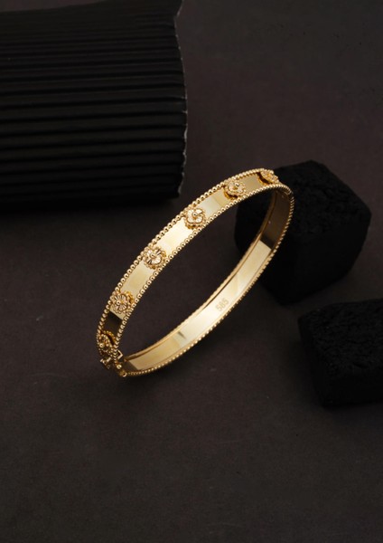 Yonca Parıltılı 14 Ayar Kelepçe Bilezik modelleri