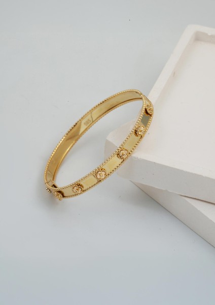 Yonca Parıltılı 14 Ayar Kelepçe Bilezik fırsatları