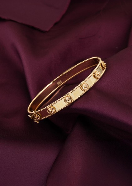 Yonca Parıltılı 14 Ayar Kelepçe Bilezik indirimleri