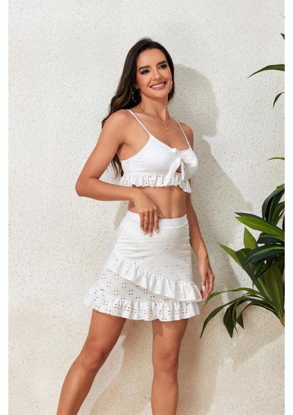 Örgü Bikini Etek Mayo (Yurt Dışından)