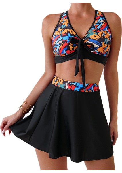 Küçük Taze Tatil Bölünmüş Bikini Üç Parçalı Set (Yurt Dışından)