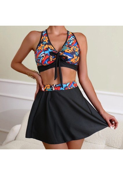 Küçük Taze Tatil Bölünmüş Bikini Üç Parçalı Set (Yurt Dışından)