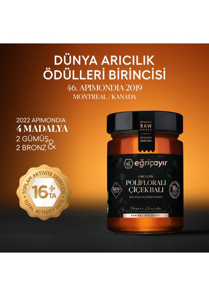 Polifloralı Organik Çiçek Balı 450 Gr