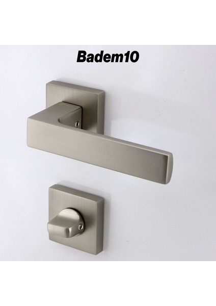 Paytak Inox Wc-Banyo Kapı Kolu Kare Rozetli Sağa Sola Uygun Iç Dış Kapısı Kilitlenebilir 1 Takım