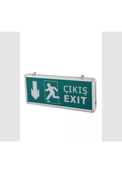 Acil Çıkış Armatürü Aşağı Yön (Cihan JN-106) LED Exıt Tabela