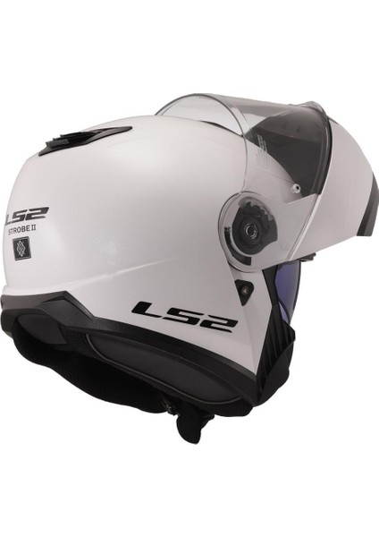Strobe 2 Beyaz Motosiklet Kask ( M ) Beden