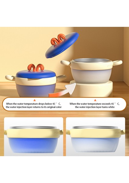 Sabit Sıcaklıkta Su Enjeksiyonlu Bebek Yalıtım Kasesi Vantuzlu Kase (Bpa Içermez, Fda Sertifikası Yok)-Sarı (Yurt Dışından) fiyatları