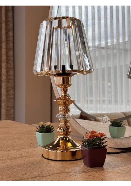 Modern Gold Metal Kristal Başlık Abajur ( 2 Adet ) fırsatları