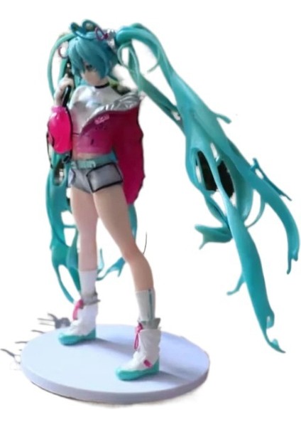 Güzel Kız Mıku Yoneyama Mai Hatsune Çift At Kuyruğu Ayakta Duran Model Süsleri (Yurt Dışından)