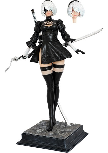 Nier: Automata 2b Karakter Modeli Siyah 27CM (Yurt Dışından)