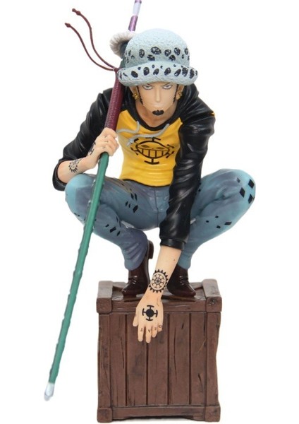 One Piece Hayalet Adası Denizlerin Yedi Savaş Ağası Çömelen Trafalgar Law 21CM (Yurt Dışından)