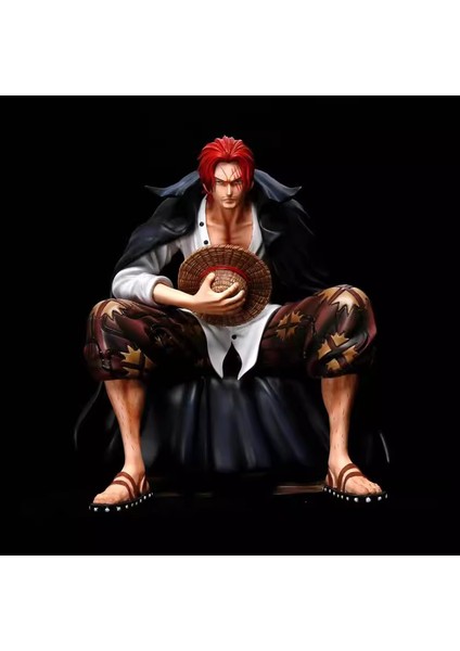 One Piece Dört Imparator Kırmızı Saç Sapı 18CM (Yurt Dışından) modelleri