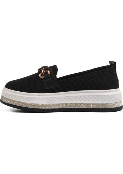 Siyah Hafif Keten Kadın Casual Ayakkabı 261195 Z fiyatları