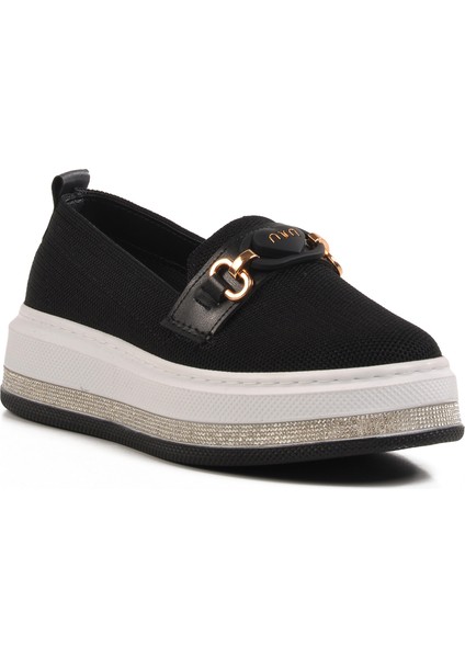 Siyah Hafif Keten Kadın Casual Ayakkabı 261195 Z modelleri