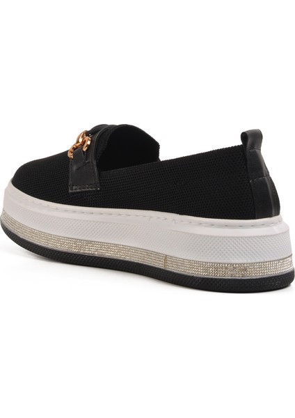 Siyah Hafif Keten Kadın Casual Ayakkabı 261195 Z fırsatları