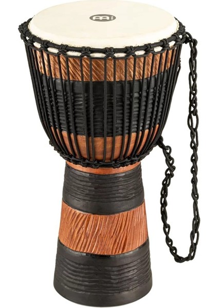Adj3-M+Bag African Style Rope Tuned Series Medium 10" Djembe (Brown/black)