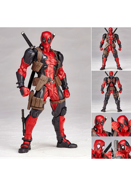 Yamaguchi Tarzı Deadpool Eklemleri Hareketli ve Değiştirilebilir Yüz 16CM (Yurt Dışından)