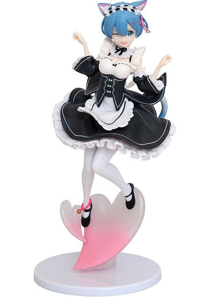Re:zero -Başka Bir Dünyada Hayata Başlamak - Maid Rem Kedi Kulakları 23CM (Yurt Dışından)