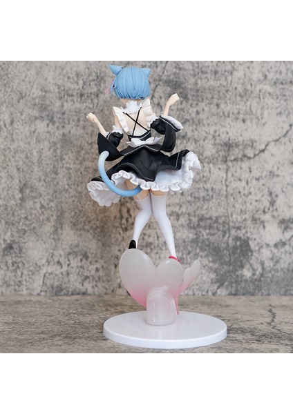 Re:zero -Başka Bir Dünyada Hayata Başlamak - Maid Rem Kedi Kulakları 23CM (Yurt Dışından)