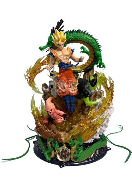 Dragon Ball Saiyan Gk6. Yıl Dönümü Goku Sarufree Sabuu Sahne Heykeli 20CM (Yurt Dışından)