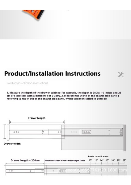Çekmece Kızakları Dolap Gardırop Çekme Rayı Üç Bölümlü Kalınlaştırılmış Kızak Bilyalı Kılavuz (Yurt Dışından) indirimleri